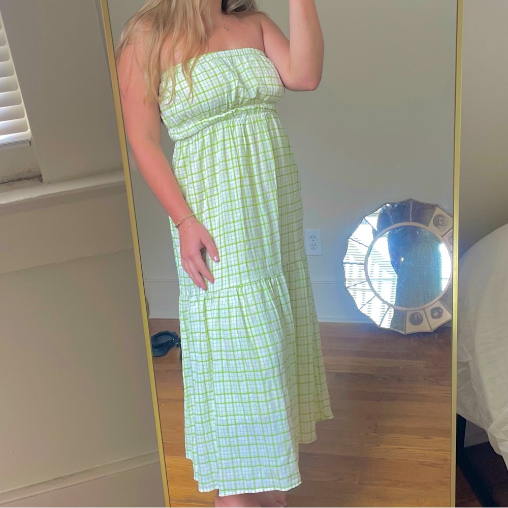 flowy green summer dress